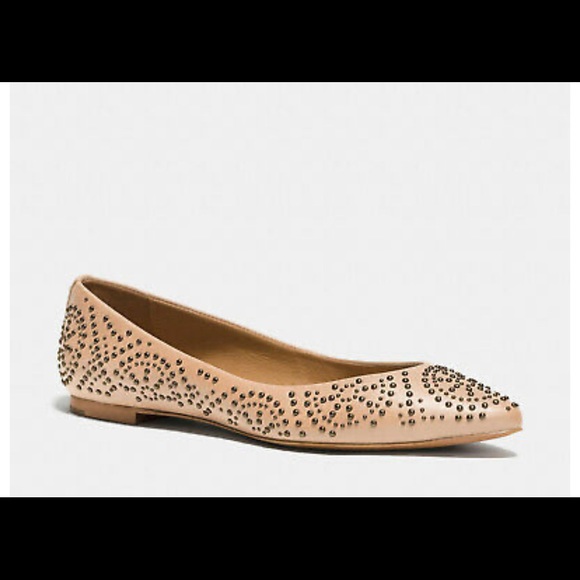 COACH Rory leather pink ballet flats - Picture 6 of 6